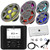 Pontoon Boat Audio Bundle: JBL JAM3000 Marine Bluetooth USB AM/FM Radio Gauge Hole Mount Receiver, 2x 8" 500W Max RGB LED Speakers, 2x 6.5" RGB LED Speakers, 10" Sub, Amp W/Kit, USB Adapter, Antenna
