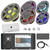 Pontoon Boat Audio Bundle: JBL Wake Series R4500 Marine Bluetooth USB/AUX WB AM/FM Stereo Receiver W/Gray Cover, 2x 8" 500W Max RGB LED Speakers, 2x 6.5" Speakers, 10" Sub, Amplifier W/Kit, Antenna