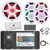 Pontoon Boat Audio Bundle: JBL Wake Series R4500 Marine Bluetooth USB/AUX WB AM/FM Stereo Receiver W/Gray Cover, 4x 8" 500W Max 3-Way RGB LED Speakers, 10" 900W RGB LED Subwoofer, Amp W/Kit, Antenna