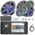 Pontoon Boat Audio Bundle: JBL Wake Series R4500 Marine Bluetooth USB/AUX WB AM/FM Radio Stereo Receiver W/Cover, 4x 8" 500W Max 3-Way RGB LED Speakers, 10" RGB LED Subwoofer, Amplifier W/Kit, Antenna