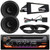 JVC KD-T925BTS Single DIN Bluetooth USB/AUX CD Player LED AM/FM Radio Stereo Receiver W/Install Kit, 2x 6.5" 150W Max 2-Way Multi-Element Speakers W/Adapters (Fits 1998-2013 Harley Davidson)