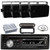 Pyle PLCDBT95 Single DIN Marine Bluetooth USB/AUX MP3/CD Player AM/FM Radio In-Dash Stereo Receiver W/Black Cover, 4x 3.5" 200W Max 3-Way Indoor/Outdoor Speakers, 4-Channel Amplifier, Radio Antenna