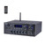 Pyle PDA69BU Bluetooth AUX/USB MP3/SD FM Radio Home Audio Sound Stereo Amplifier Receiver, 2x 6.5” 240 Watts Max Power 2-Way HiFi Home Theater Bookshelf Black Speakers, Speaker Wire, Banana Plugs