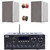 Pyle PDA69BU Bluetooth AUX/USB MP3/SD FM Radio Home Audio Sound Stereo Amplifier Receiver, 2x 6.5” 240 Watts Max Power 2-Way HiFi Home Theater Bookshelf White Speakers, Speaker Wire, Banana Plugs