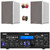 Pyle PDA6BU 200-Watt Bluetooth USB/AUX Home Audio Amplifier Stereo Receiver, 2x 5.25” 200 Watts Max Power 2-Way HiFi Home Theater Bookshelf White Speakers, 50 Feet Speaker Wire, Banana Plugs
