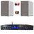 Pyle PDA7BU Bluetooth USB/AUX MP3 Player SD FM Home Theater Audio Black Amplifier Receiver, 2x 5.25” 200 Watt Max Power 2-Way HiFi Home Theater Bookshelf White Speakers, Speaker Wire, Banana Plugs