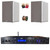 Pyle PDA7BU Bluetooth USB/AUX MP3 Player SD FM Home Theater Audio Black Amplifier Receiver, 2x 6.5” 240 Watts Max Power 2-Way HiFi Home Theater Bookshelf White Speakers, Speaker Wire, Banana Plugs