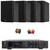 Pyle PDA8BU 5.1 Channel Bluetooth USB/AUX MP3 Player SD/FM Radio Home Audio Receiver with Remote Control, 2x 5.25” 200W Max Power 2-Way HiFi Home Theater Bookshelf Black Speakers, Wire, Banana Plugs