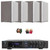 Pyle PDA8BU 5.1 Channel Bluetooth USB/AUX MP3 Player SD/FM Radio Home Audio Receiver with Remote Control, 4x 6.5” 240W Max Power 2-Way HiFi Home Theater Bookshelf White Speakers, Wire, Banana Plugs