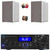 Pyle PDA9HBU 2-Channel Bluetooth HiFI Audio Optical/HDMI/USB/SD FM Radio Home Theater Receiver, 2x 6.5” 240W Max Power 2-Way HiFi Home Theater Bookshelf White Speakers, Speaker Wire, Banana Plugs