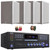 Pyle PD3000BAH 4-Channel 4000W Bluetooth USB FM Radio CD/DVD Player HDMI Home Audio Amplifier Receiver, 4x 5.25” 200W Max Power 2-Way HiFi Home Theater Bookshelf White Speakers, Wire, Banana Plugs
