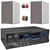Pyle PT272AUBT High-Power 300 Watt Max AM/FM Radio Bluetooth Home Theater Amplifier Receiver, 2x 5.25” 200W Max Power 2-Way HiFi Home Theater Bookshelf White Speakers, Speaker Wire, Banana Plugs