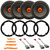 4x JBL SHOCKWAVE150W65 6.5" 300W Max Power Midrange Woofer Car Audio Speakers, 4x 6" to 6.75" Speaker Plate Adapters, 2x Speaker Connector, Removal Pry Tool (Fits Honda and Acura Vehicles 1991-up)