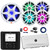 JBL JAM3000 Marine Bluetooth USB AM/FM Radio Gauge Style Receiver, 4x 6.5" 225W Max White RGB LED Boat Speakers, 10" 900W Max Subwoofer, 5-Channel Amplifier W/Kit + Power Block, Speaker Wire