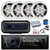 Pyle PLRMR27BTB Marine Bluetooth USB/AUX MP3 Player AM/FM Radio In-Dash Stereo Receiver W/Black Cover, 4x 6.5" 240W Max 4-Way Boat Speakers, 4-Channel Amplifier w/Kit + Power Block, Wire, Antenna