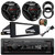 Infinity Alpha 100 Single DIN Bluetooth USB/AUX MP3 Player FM Radio Digital Media Receiver W/Install Kit, 2x 6.5" 300W Max 2-Way Coaxial Speakers w/Adapters, Speaker Wire (1998-2013 Harley Davidson)