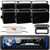 Pyle PLMRB29B Single DIN Marine Bluetooth USB/AUX MP3 Player AM/FM Radio In-Dash Black Stereo Receiver w/Black Cover, 6x 3.5" 200W Max 3-Way Indoor/Outdoor Speakers, 4-Channel Waterproof Amplifier