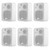 Three Pairs (QTY 6) Of Enrock Audio EKMR408W 4" 30 Watt Max Power 3-Way Indoor/Outdoor White Box-Speakers