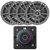 JBL AURA-BT-M Marine Bluetooth Compact High-Performance 2-Way Stereo Receiver Bundle Combo With Two Pairs (QTY 4) Of JBL Marine Stage 6 6.5" 180 Watts Max Power 2-Way Multi-Element Gray Boat Speakers