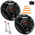 2x JVC CS-DR621 drvn DR Series 6.5" 300 Watt Max Power 2-Way Coaxial Car Audio Speakers + 2x Speaker Sound Deadening Material, Removal Tool Kit, 2x Speaker Harness for Select Chrysler/Dodge Vehicles