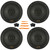 4x Kicker KSC650 KS-Series 6.5" 200 Watt Max Power 4-Ohm 2-Way Thin-Mount Car Audio Speakers with .75" Tweeters + 4x Speaker Sound Deadening Material For Car Speakers, 4-Piece Trim Removal Tool Kit
