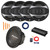 2 Pair (Qty 4) of Dual Electronics D65SP 6.5" 100 Watt Max Power 2-Way Car Audio Speakers, 12" Subwoofer, 5-Channel Amplifier w/Install Kit, Wire, Removal Tool