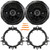 2x Kicker 43DSC6504 6.5" 240 Watt Max Power 2-Way 4-Ohm Coaxial Car Audio Speakers, 2x 6” to 6.75” Speaker Mounting Spacer Adapters, 4-Piece Removal Pry Tool Set (Bundle Fits GM, Ford & More Vehicles)