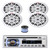 Pyle PLCD43MRB Single DIN Bluetooth CD Player MP3 Stereo Receiver, 4x 6x9" 260 Watt Full Range Marine Speakers (White), Wire
