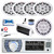Pyle PLRMR23BTW Single DIN Bluetooth AM/FM MP3 Receiver, Cover, 4x 6x9" 260W Full Range Marine Speakers (White), 6-Channel Amplifier w/Install Kit, 10" Subwoofer, Antenna, USB Adapter, Wire