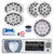 Pyle PLRMR23BTW Single DIN Bluetooth AM/FM MP3 Receiver, 2x 6x9" 260 Watt + 2x 6.5" 200 Watt Full Range Marine Speakers (White), 6-Channel Amplifier w/Install Kit, 8" Subwoofer, Wire
