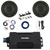 2x Kicker KS-Series KSC650 6.5" 200 Watt Max Power 4-Ohm 2-Way Thin-Mount Speakers, 850W Peak Dynamic Class D Mono Amplifier w/8 Gauge Wiring Kit + 12V Amp Booster Kit, DSP Harness, Speaker Wire