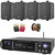Pyle P3301BAT 3000W Multi-Channel Wireless Bluetooth USB/AUX MP3 Player AM/FM Radio Home Audio Stereo Amplifier Receiver, 4x 4" 30W Max Power 3-Way Indoor/Outdoor Black Speakers, Banana Plugs, Wire