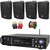 Pyle P3301BAT 3000W Multi-Channel Wireless Bluetooth USB/AUX MP3 Player AM/FM Radio Home Audio Stereo Amplifier Receiver, 4x 4" 200W Max Power 3-Way Indoor/Outdoor Black Speakers, Banana Plugs, Wire