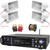 Pyle P3301BAT 3000W Multi-Channel Wireless Bluetooth USB/AUX MP3 Player AM/FM Radio Home Audio Stereo Amplifier Receiver, 4x 8'' 65 Watt Max Power Indoor/Outdoor PA Horn Speakers, Banana Plugs, Wire