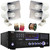 Pyle PD3000BA 3000W Bluetooth USB MP3 Player AM/FM Radio Home Theater Pre-Amplifier Receiver, 4x Pyle PHSP4 6'' 50 Watt Max Power 8-Ohms Indoor/Outdoor PA Horn Speakers, Banana Plugs, Speaker Wire