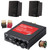 Pyle PDA33BU 2.1 Channel 200W USB Bluetooth Wireless Stereo Power Mini Amplifier Receiver, 2x Kicker 6.5" 150 Watt Max Power 2-Way Full-Range Indoor/Outdoor Black Speakers, Banana Plugs, Speaker Wire