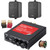 Pyle PDA33BU 2.1 Channel 200W USB Bluetooth Wireless Stereo Power Mini Amplifier Receiver, 2x Enrock EKMR408B 4" 30 Watt Max Power 3-Way Indoor/Outdoor Black Speakers, Banana Plugs, Speaker Wire