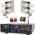 Pyle PDA4BU 200 Watt Wireless Bluetooth Multi-Channel Home Audio Stereo Amplifier Receiver, 4x Pyle PHSP4 6'' 50 Watt Max Power 8-Ohms Indoor/Outdoor PA Horn Speakers, Banana Plugs, Speaker Wire