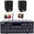 Pyle PDA69BU Bluetooth USB/AUX MP3 Player FM Radio Home Audio Stereo Amplifier Receiver, 2x Pyle PDWR30B 3.5" 300 Watt Max Power Indoor/Outdoor Black Waterproof Speakers, Banana Plugs, Speaker Wire