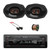 Infinity Alpha 100 Single DIN Bluetooth USB/AUX SD FM Radio MP3 Receiver, 2x 6x9" 300 Watt Peak 3-Way Car Audio Speakers (no Grilles) w/Wire, Speaker Adapter (GM Multi-App 1984-2023)