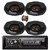 JBL Celebrity150 Single DIN USB/AUX Bluetooth FM Radio Receiver, 4x 6x9" 300 Watt 3-Way Car Audio Speakers (no Grilles) w/Wire