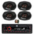 JBL Celebrity100 Single DIN Bluetooth FM Radio USB/AUX SD/MP3 Stereo Receiver, 4x 6x9" 300 Watt Peak 3-Way Car Audio Speakers (no Grilles) w/Wire