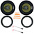 2x Pyle PLG6.3 6.5'' 280 Watt Max Power 3-Way Yellow/Black Audio Speakers w/2x 6" to 6.75" Speaker Adapter, Speaker Wire Harness, Pry Tool Set (Bundle Fits Select 2005-Up GM Vehicles)