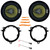 2x Pyle PLG6.3 6.5'' 280 Watt Max Power 3-Way Car Audio Yellow/Black Speakers w/6" to 6.75" Speaker Adapter, Speaker Wire Harness, Pry Tool Set (Bundle Fits Toyota/Lexus/Scion 1998-2025 Vehicles)