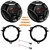 2x JVC CS-DR621 drvn DR Series 6.5" 300 Watt Max 2-Way Coaxial Car Audio Speakers w/6" to 6.75" Speaker Adapter, Speaker Wire Harness, Pry Tool Set (Bundle Fits Toyota/Lexus/Scion 1998-2025 Vehicles)