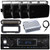 Pyle PLMRB29B2 Single DIN Marine Bluetooth USB/AUX MP3 Player AM/FM Radio In-Dash Stereo Receiver w/Black Cover, 4x 3.5'' 200W Max 3-Way Indoor/Outdoor Speakers, 4-Channel Amplifier, Radio Antenna