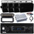 Pyle PLMRB29B2 Single DIN Marine Bluetooth USB/AUX MP3 Player AM/FM Radio In-Dash Stereo Receiver w/Black Cover, 4x 3.5'' 200W Max 3-Way Indoor/Outdoor Speakers, 4-Channel Amplifier w/Kit, Antenna