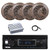 Pyle PLMRB29B2 Single DIN Marine Bluetooth MP3 Player Stereo Receiver, 4x 6.5'' 150 Watt Peak Power Full Range Waterproof Speakers (Camouflage), 4-Channel Amplifier, Radio Antenna