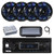 Pyle PLMRB29B2 Single DIN Marine Bluetooth MP3 Player Stereo Receiver, Cover, 4x 6.5" 250 Watt Max Multi-Color LED Waterproof Speakers, Amplifier, Radio Antenna