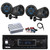 Pyle PLMRB29B2 Single DIN Marine Bluetooth MP3 Player Stereo Receiver, 4x 5.25’’ 180 Watt 2-Way Waterproof Off-Road Speakers, Amplifier w/Kit, Radio Antenna